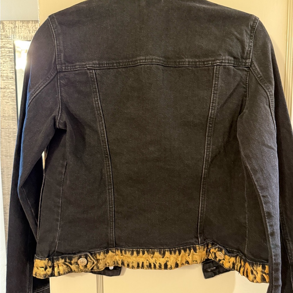 Black and Gold Women's Denim Jacket